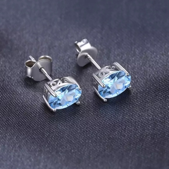 Jewelry - Blue Topaz Stud Earrings